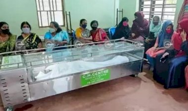 Madrassa opens it's door for the last rites of a Christian women